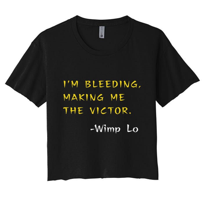 Funny Kung Pow Movie Quotes IM Bleeding Making Me Victor Crop Top