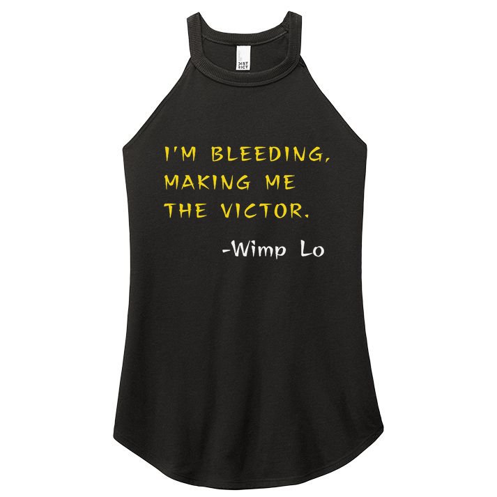 Funny Kung Pow Movie Quotes IM Bleeding Making Me Victor Women's Perfect Tri Rocker Tank