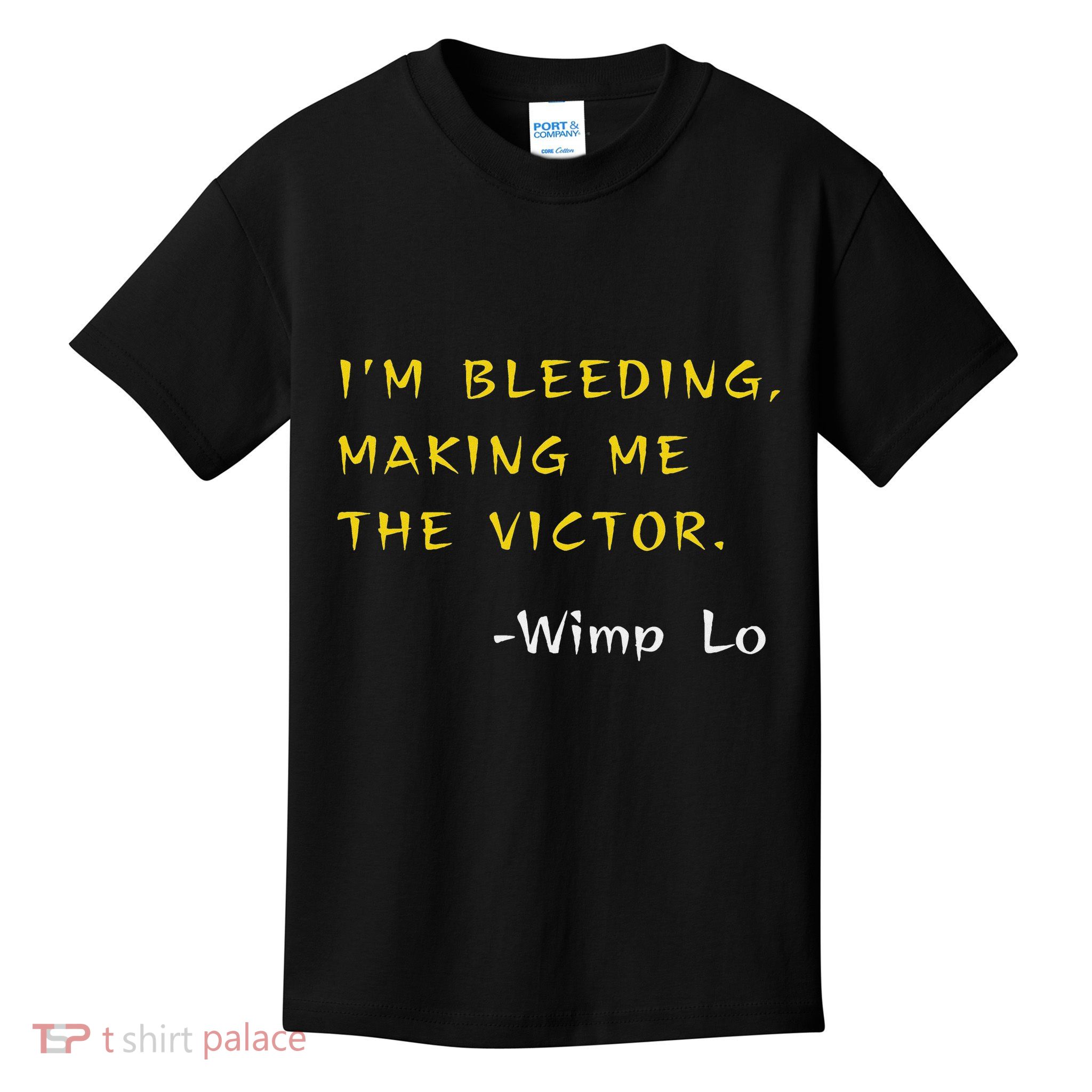 Funny Kung Pow Movie Quotes IM Bleeding Making Me Victor Kids T-Shirt