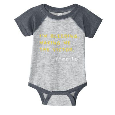 Funny Kung Pow Movie Quotes IM Bleeding Making Me Victor Infant Baby Jersey Bodysuit