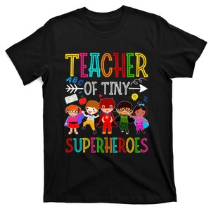 funny Kindergarten Prek Teacher of Tiny Superheroes T-Shirt