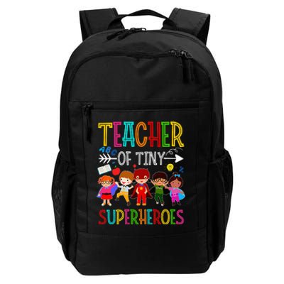 funny Kindergarten Prek Teacher of Tiny Superheroes Daily Commute Backpack