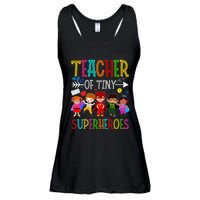 funny Kindergarten Prek Teacher of Tiny Superheroes Ladies Essential Flowy Tank