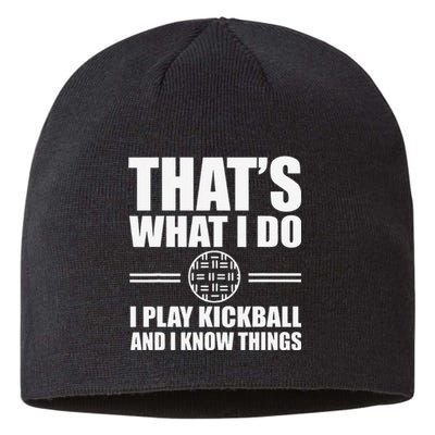 Funny Kickball Quote Kickball Player Kick Ball Sustainable Beanie