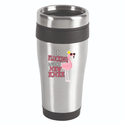 Funny Knee Replacement Surgery Get Well 16oz Travel Tumbler