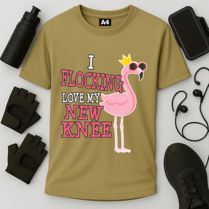Funny Knee Replacement Surgery Get Well Cooling Performance Crew T-Shirt