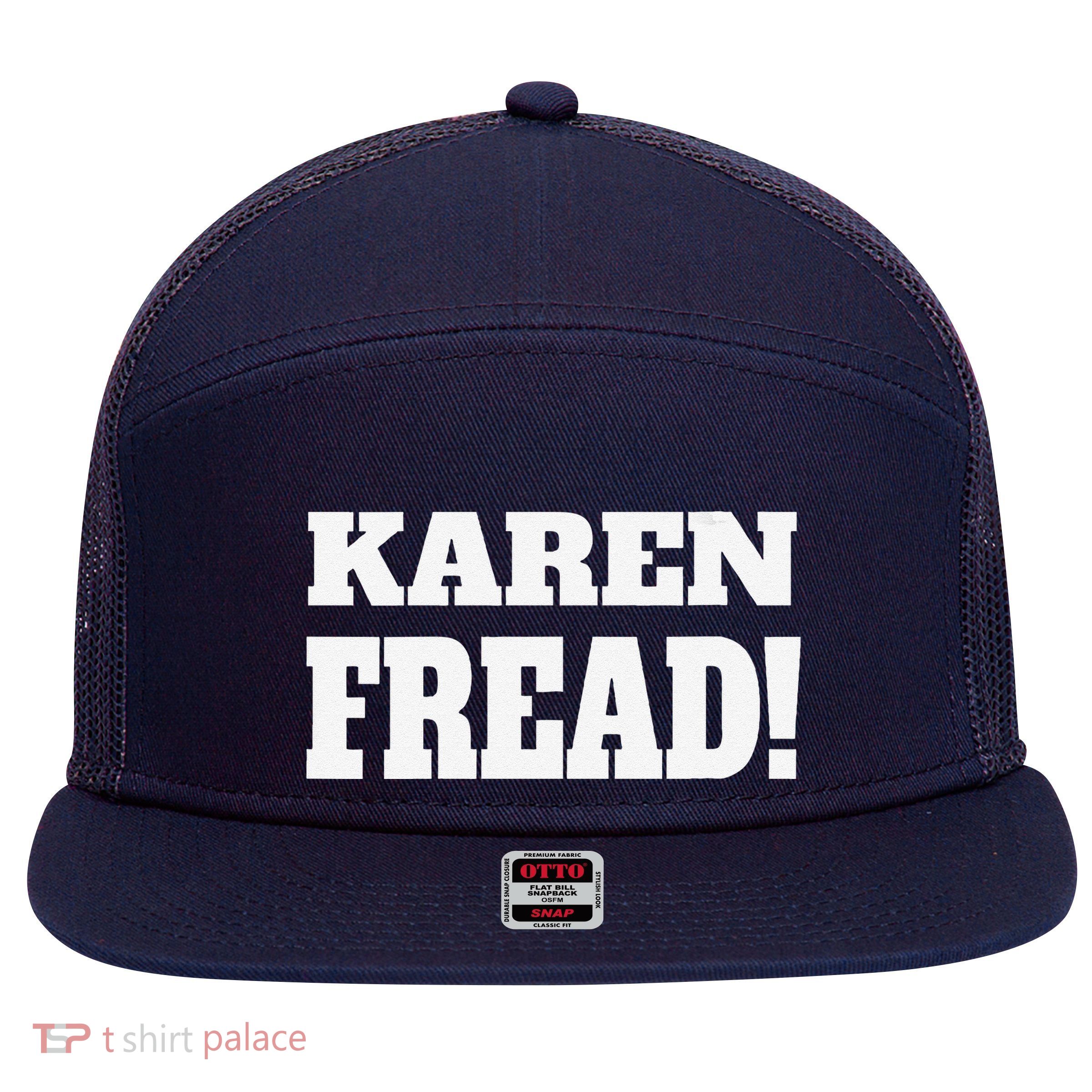 Free Karen Read Fread Karen Read 7 Panel Mesh Trucker Snapback Hat