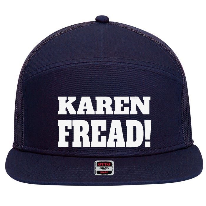 Free Karen Read Fread Karen Read 7 Panel Mesh Trucker Snapback Hat
