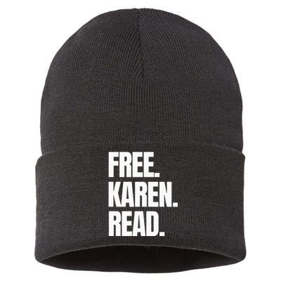 Free Karen Read On Pink 2024 Sustainable Knit Beanie