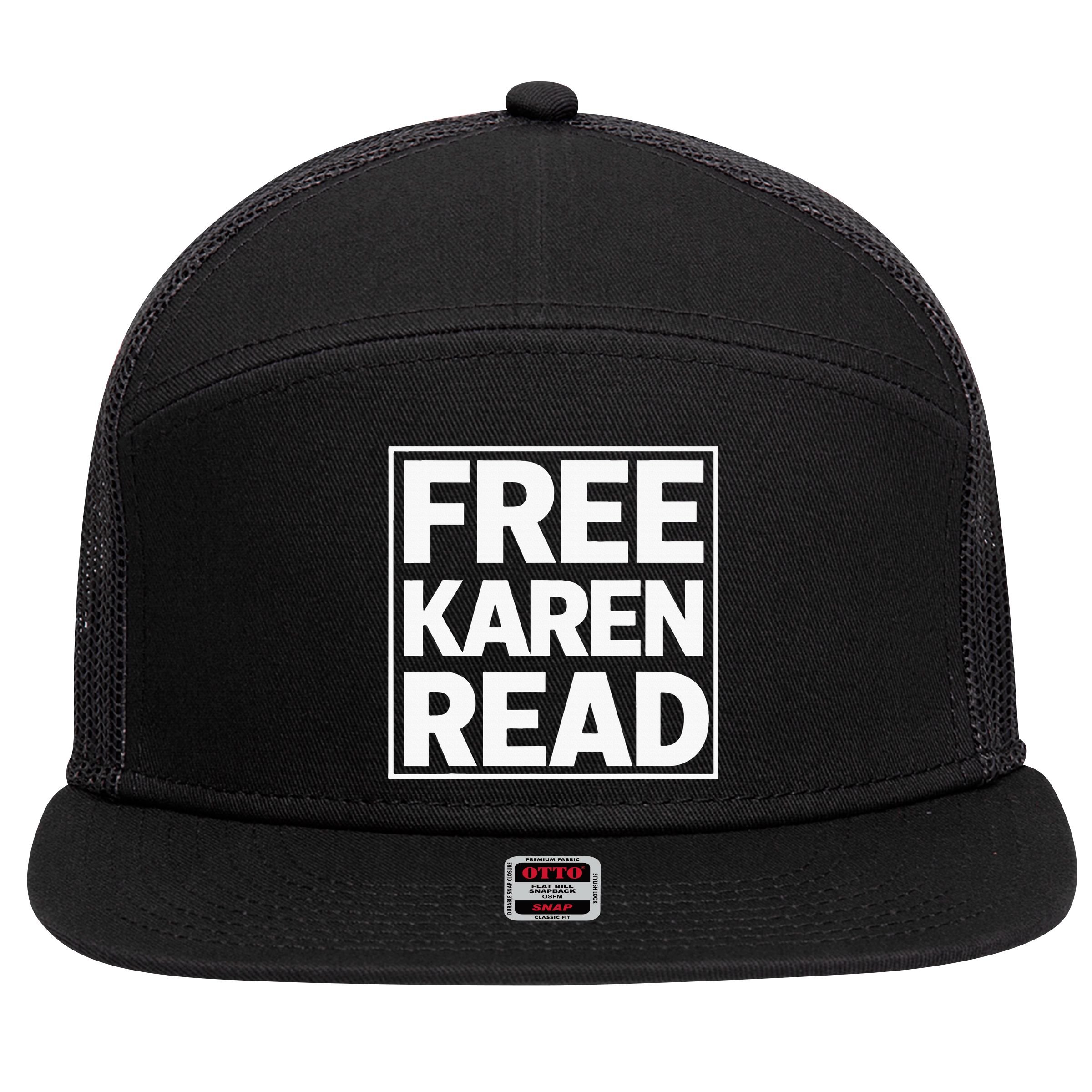 Free Karen Read 7 Panel Mesh Trucker Snapback Hat