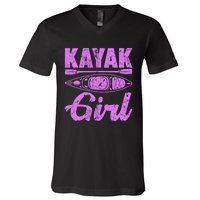 Funny Kayak Retro Distressed Kayaking Kayak Gift V-Neck T-Shirt