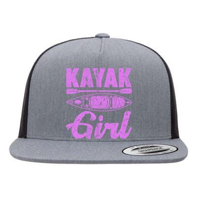 Funny Kayak Retro Distressed Kayaking Kayak Gift Flat Bill Trucker Hat