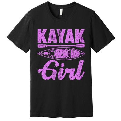 Funny Kayak Retro Distressed Kayaking Kayak Gift Premium T-Shirt