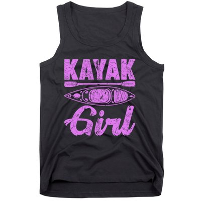 Funny Kayak Retro Distressed Kayaking Kayak Gift Tank Top