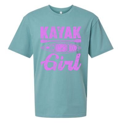 Funny Kayak Retro Distressed Kayaking Kayak Gift Sueded Cloud Jersey T-Shirt