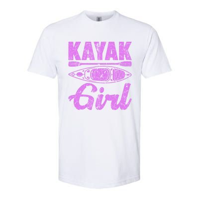 Funny Kayak Retro Distressed Kayaking Kayak Gift Softstyle CVC T-Shirt