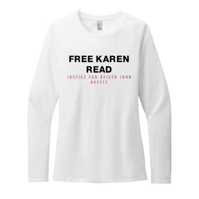 Free Karen Read Justice For Officer John OKeefe Womens CVC Long Sleeve Shirt