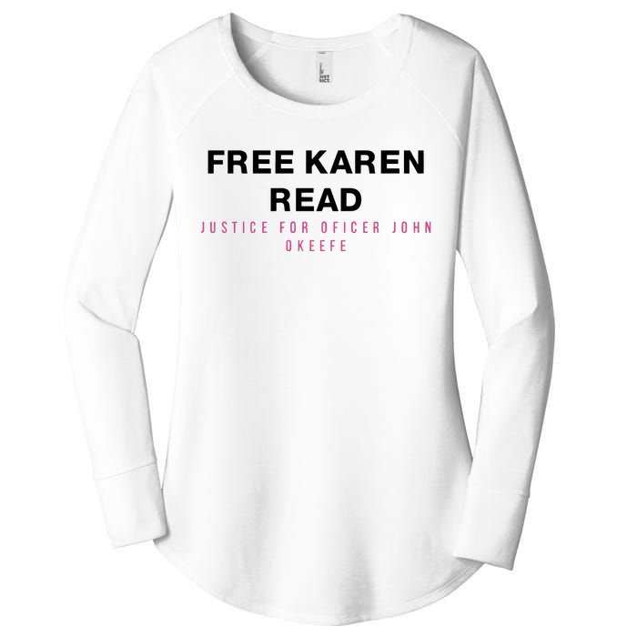 Free Karen Read Justice For Officer John OKeefe Women's Perfect Tri Tunic Long Sleeve Shirt