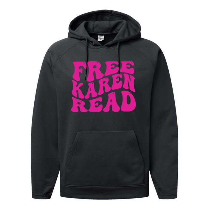 Free Karen Read Performance Fleece Hoodie