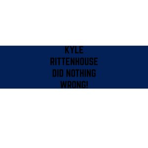 Free Kyle Rittenhouse Kyle Rittenhouse Did Nothing Wrong Bumper Sticker