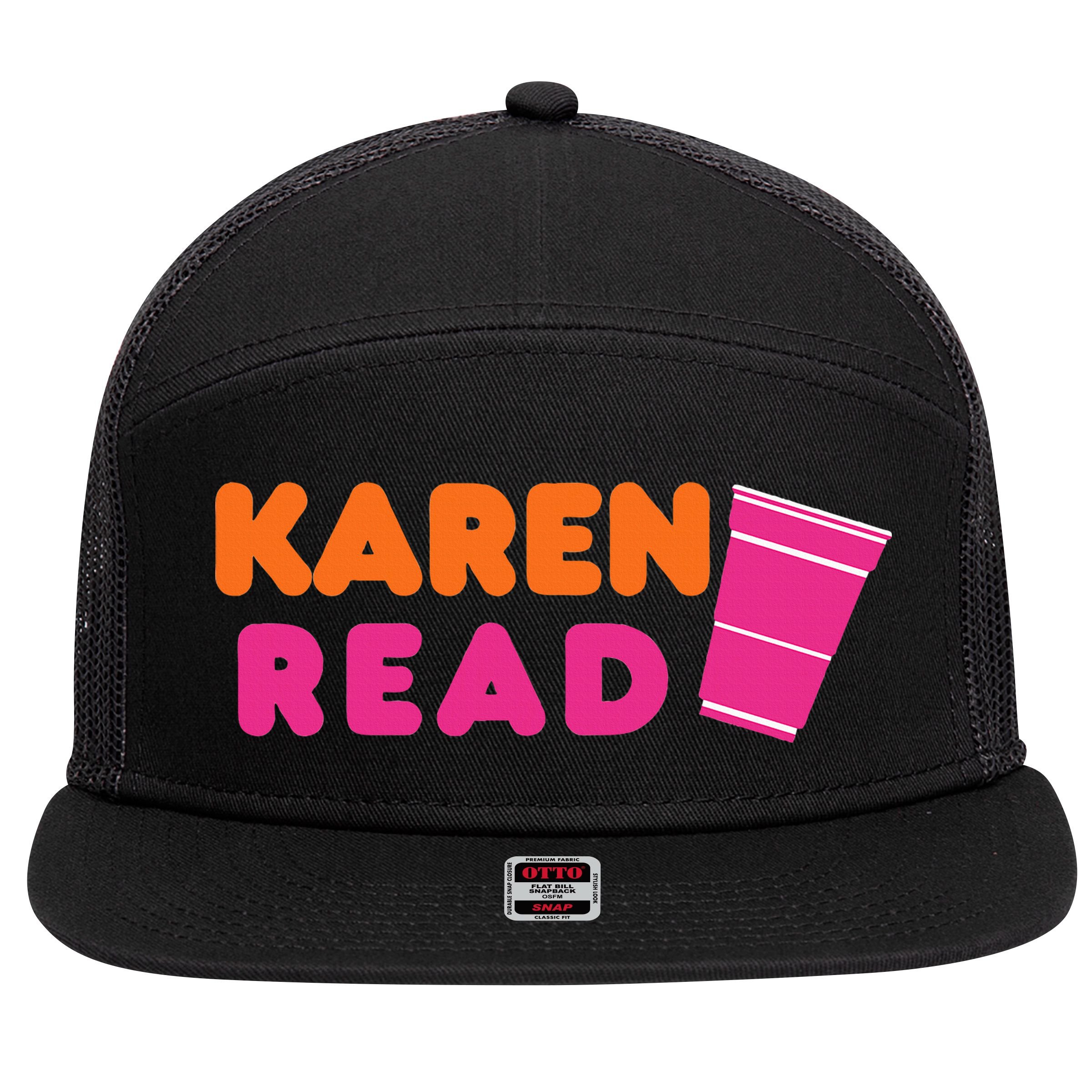 Free Karen Read 7 Panel Mesh Trucker Snapback Hat