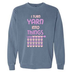 Funny Knitting Retirement Crochet Yarn Garment-Dyed Sweatshirt