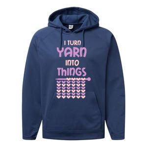 Funny Knitting Retirement Crochet Yarn Performance Fleece Hoodie