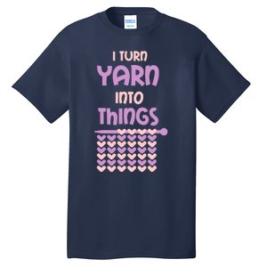 Funny Knitting Retirement Crochet Yarn Tall T-Shirt