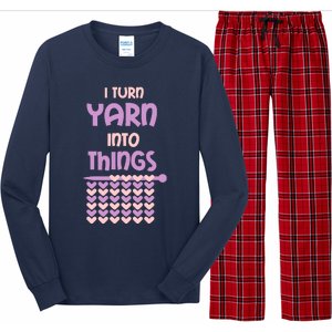 Funny Knitting Retirement Crochet Yarn Long Sleeve Pajama Set