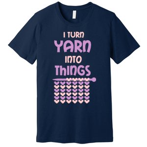 Funny Knitting Retirement Crochet Yarn Premium T-Shirt