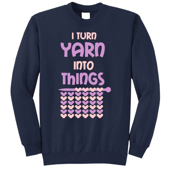 Funny Knitting Retirement Crochet Yarn Tall Sweatshirt