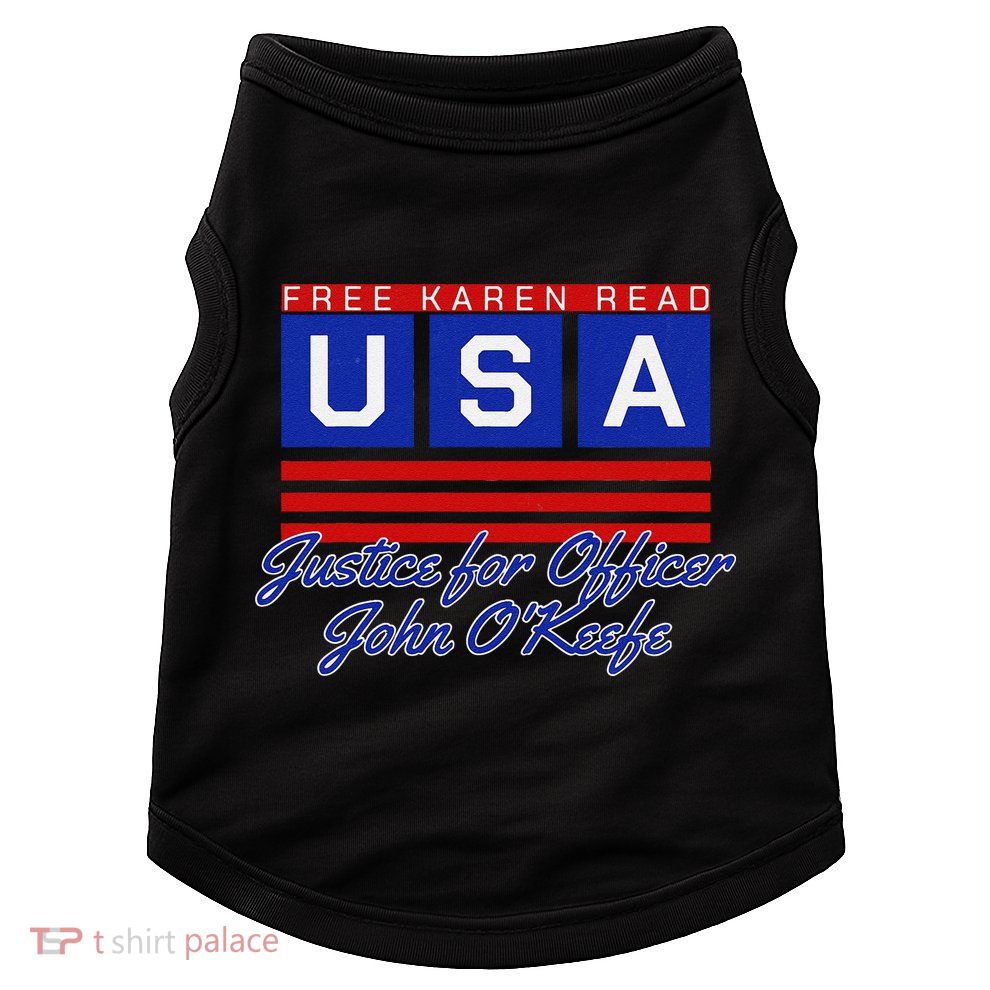 Free Karen Read Justice For Officer John OKeefe Usa America Doggie Tank