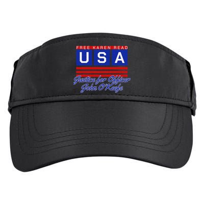 Free Karen Read Justice For Officer John OKeefe Usa America Adult Drive Performance Visor