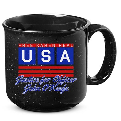 Free Karen Read Justice For Officer John OKeefe Usa America 15oz Campfire Ceramic Mug
