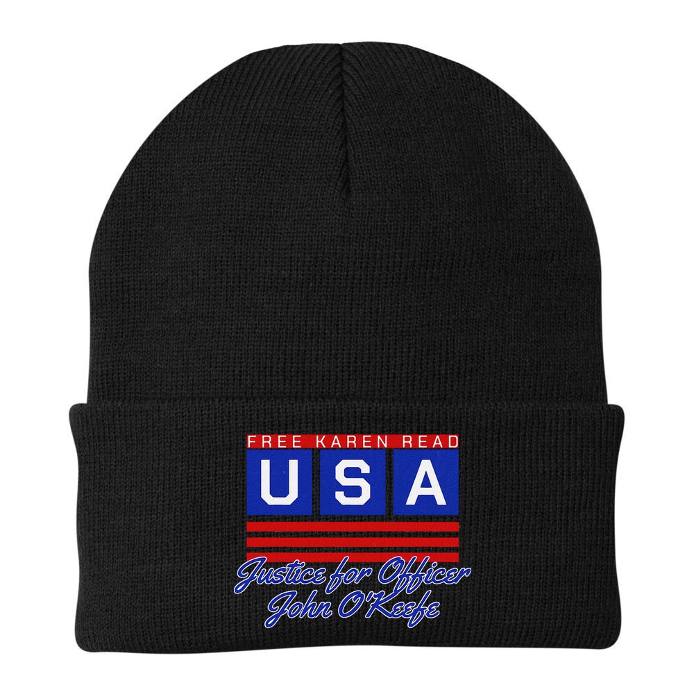 Free Karen Read Justice For Officer John OKeefe Usa America Beanie