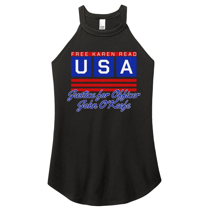 Free Karen Read Justice For Officer John OKeefe Usa America Women's Perfect Tri Rocker Tank
