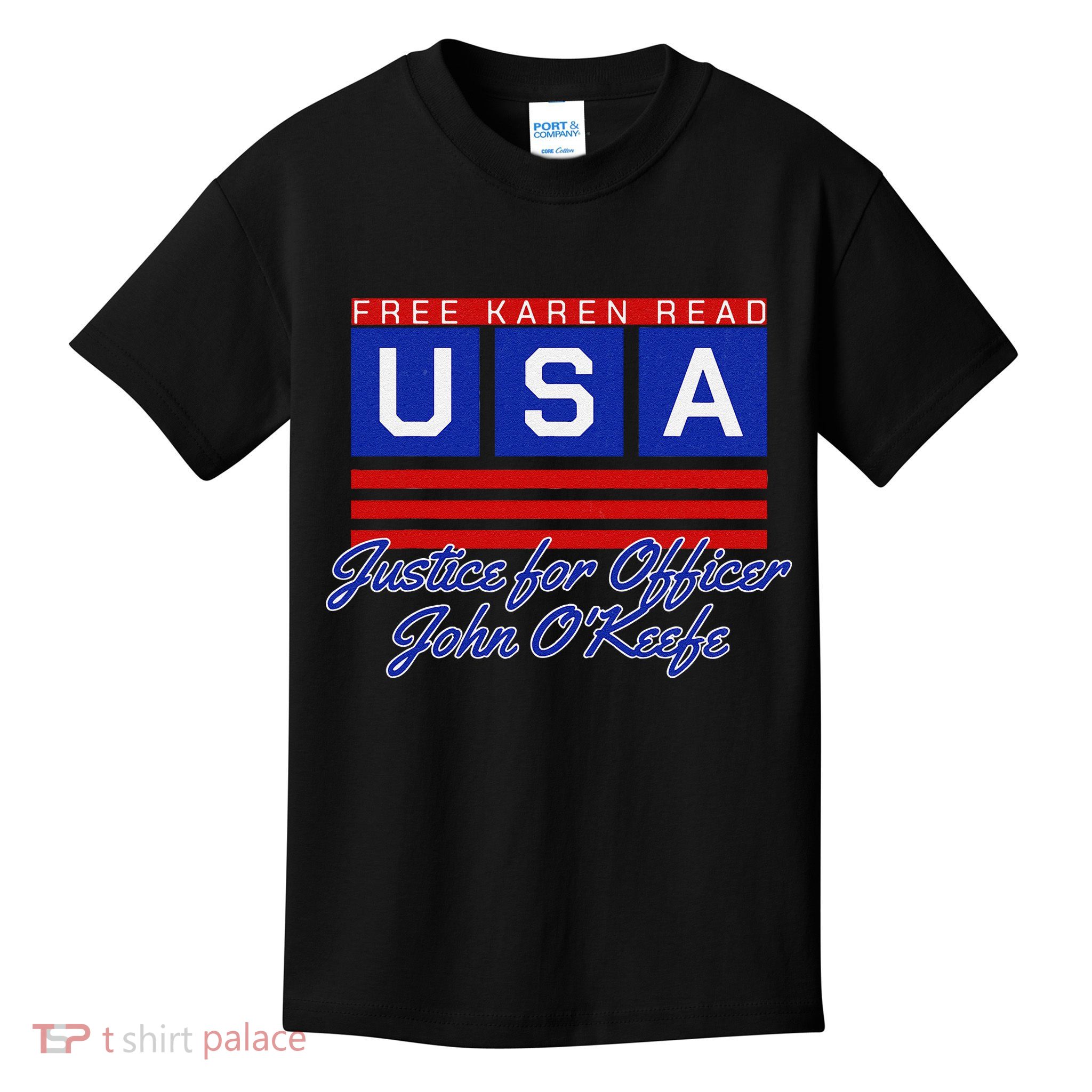 Free Karen Read Justice For Officer John OKeefe Usa America Kids T-Shirt