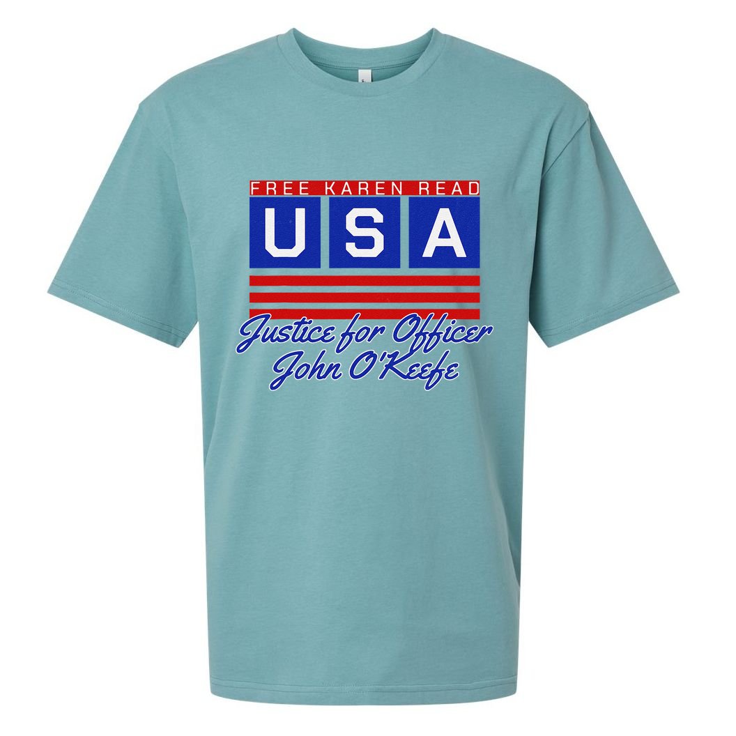 Free Karen Read Justice For Officer John OKeefe Usa America Sueded Cloud Jersey T-Shirt