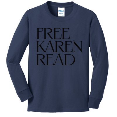 Free Karen Read Kids Long Sleeve Shirt