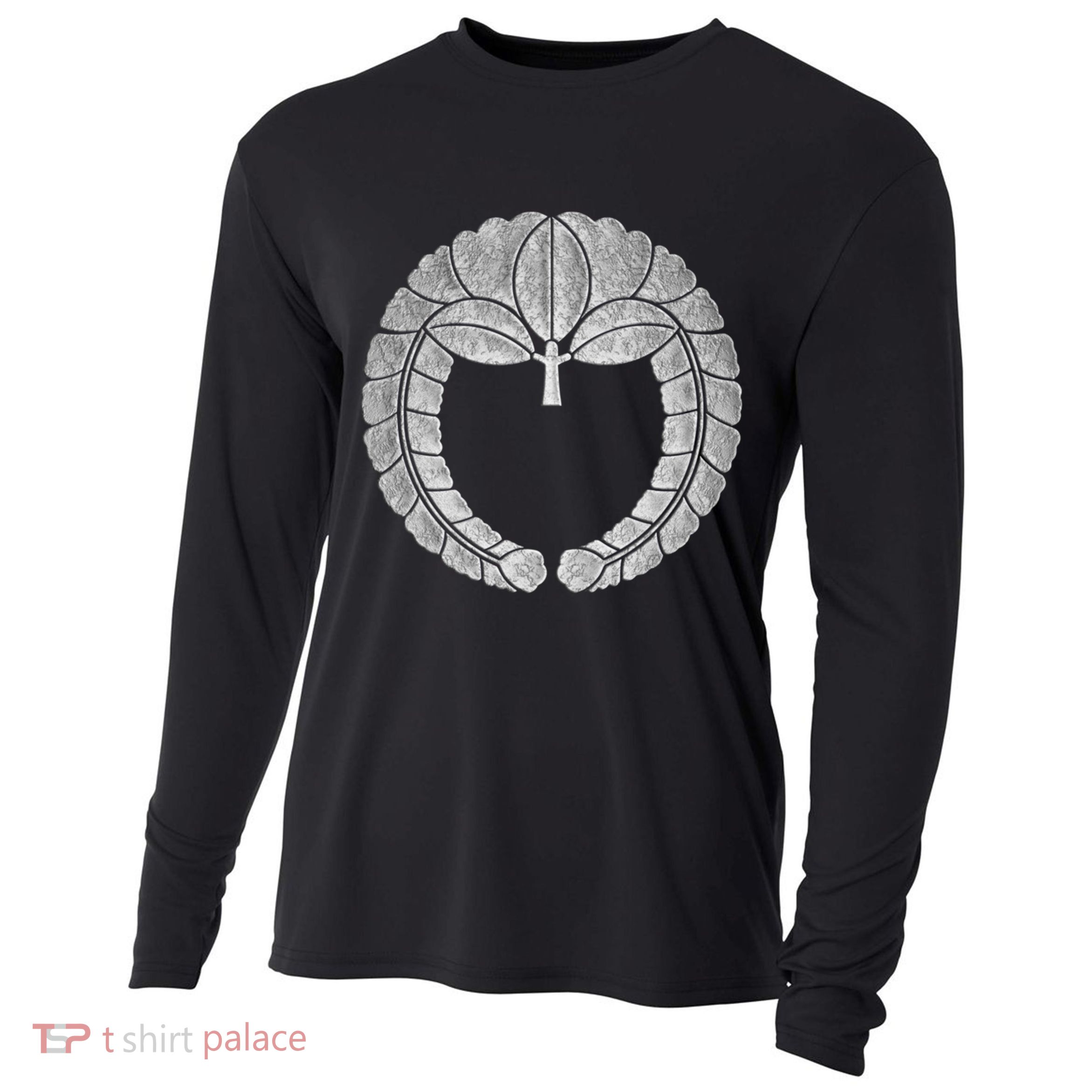 Fujiwara Kamon Sagari Fuji In Silver Foil Cooling Performance Long Sleeve Crew