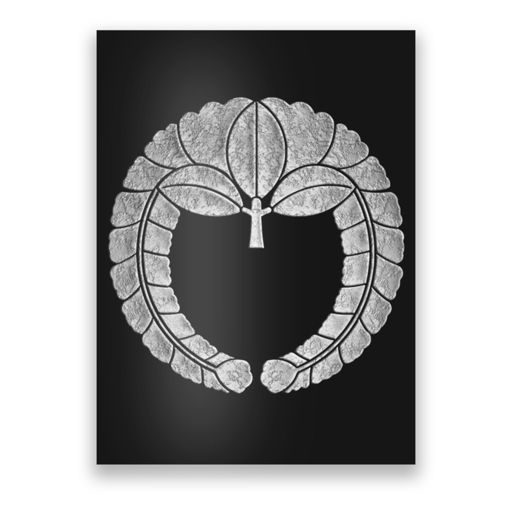 Fujiwara Kamon Sagari Fuji In Silver Foil Poster