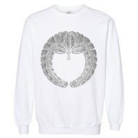 Fujiwara Kamon Sagari Fuji In Silver Foil Garment-Dyed Sweatshirt