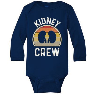 Funny Kidney Stuff Nephrology Nurse Team Renal Dialysis Tech Funny Gift Baby Long Sleeve Bodysuit