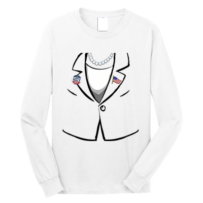 Funny Kamala Suit Kamala Harris Halloween Costume Long Sleeve Shirt