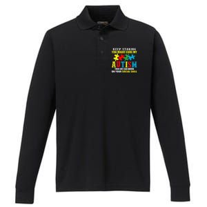 Fuuny Keep Staring Autism Awareness Autistic Performance Long Sleeve Polo