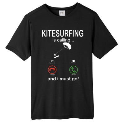 Funny Kitesurfing Shirts Kite Surfer Gift Kiteboarding Kite Tall Fusion ChromaSoft Performance T-Shirt