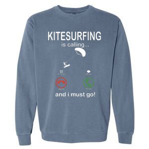 Funny Kitesurfing Shirts Kite Surfer Gift Kiteboarding Kite Garment-Dyed Sweatshirt