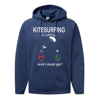 Funny Kitesurfing Shirts Kite Surfer Gift Kiteboarding Kite Performance Fleece Hoodie