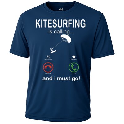 Funny Kitesurfing Shirts Kite Surfer Gift Kiteboarding Kite Cooling Performance Crew T-Shirt