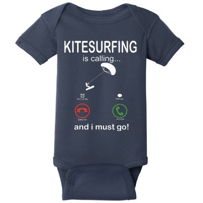 Funny Kitesurfing Shirts Kite Surfer Gift Kiteboarding Kite Baby Bodysuit